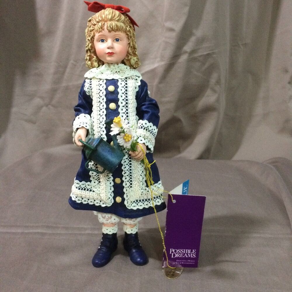 Possible Dreams Clothtique Renoir Girl With Watering Can Figurine Doll 2000 Tags